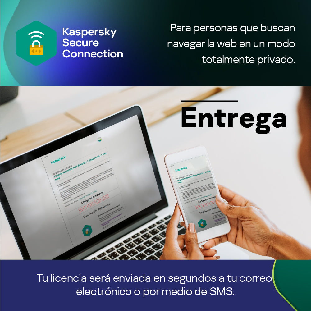 Kaspersky Secure Connection - 1 Usuario 5 dispositivos 1 año
